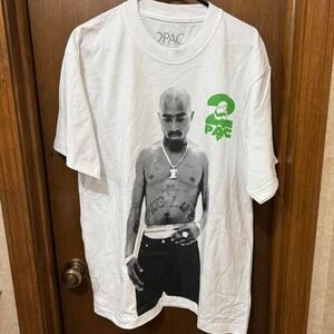 2Pac white tee NWOT size Large
